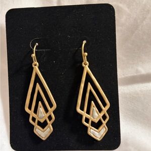 Gold and Silver Geometric Earrings